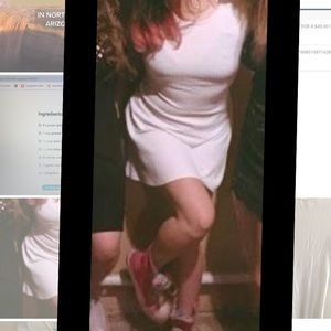 Kendal & Kylie white skater dress